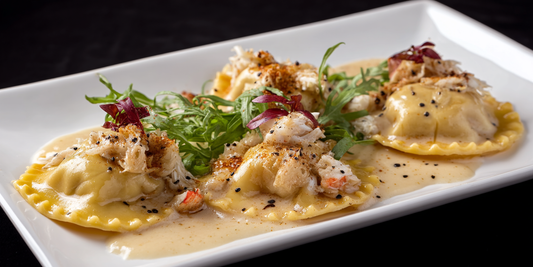 Black Pepper Crab Ravioli